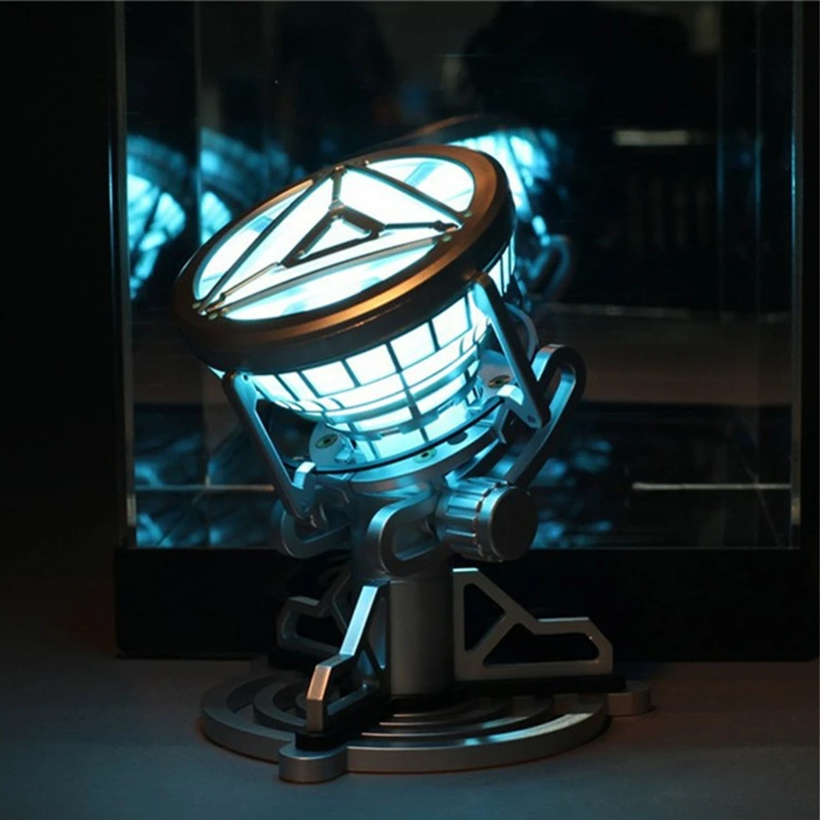 Легенда 1:1 масштаб Мстители Endgame Ironman Superheros Аниме Железный человек Arc реактор со светодиодный светильник ПВХ фигурка игрушки куклы