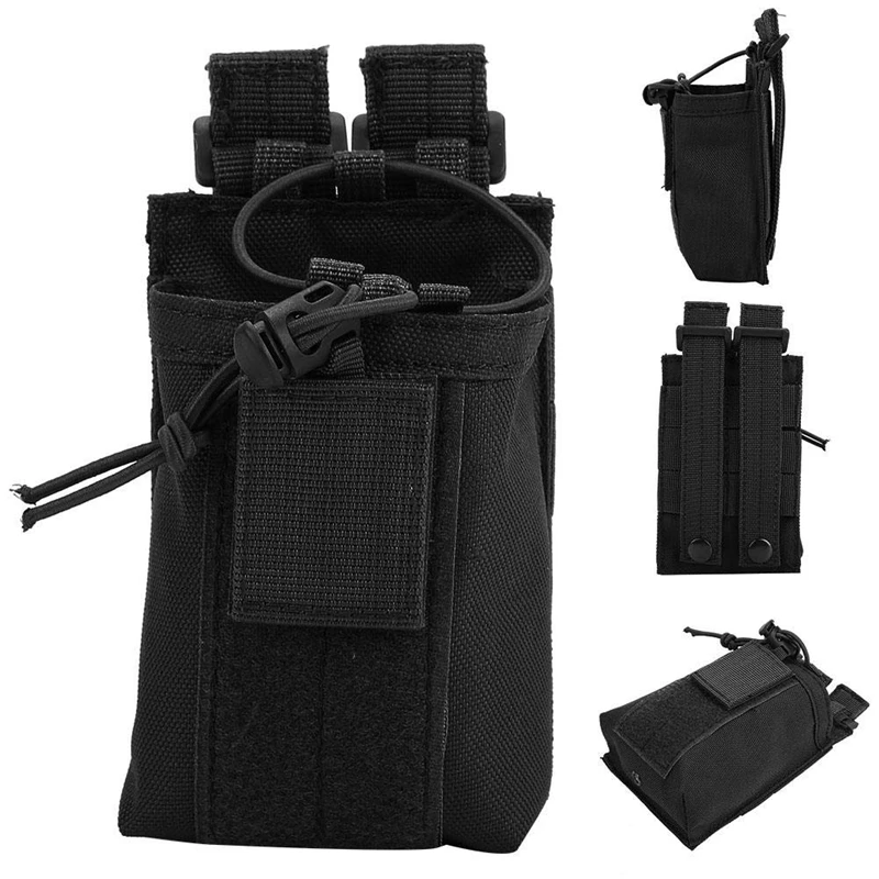 Тактический Molle Walkie-talkie Pouch Interphone Storage Bag Открытый Molle Radio Pouch для военного использования Walkie-Talkie Чехол-держатель
