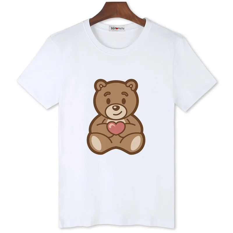 BGtomato Teddy футболка с медведем популярная Стильная Милая для мужчин дешевая