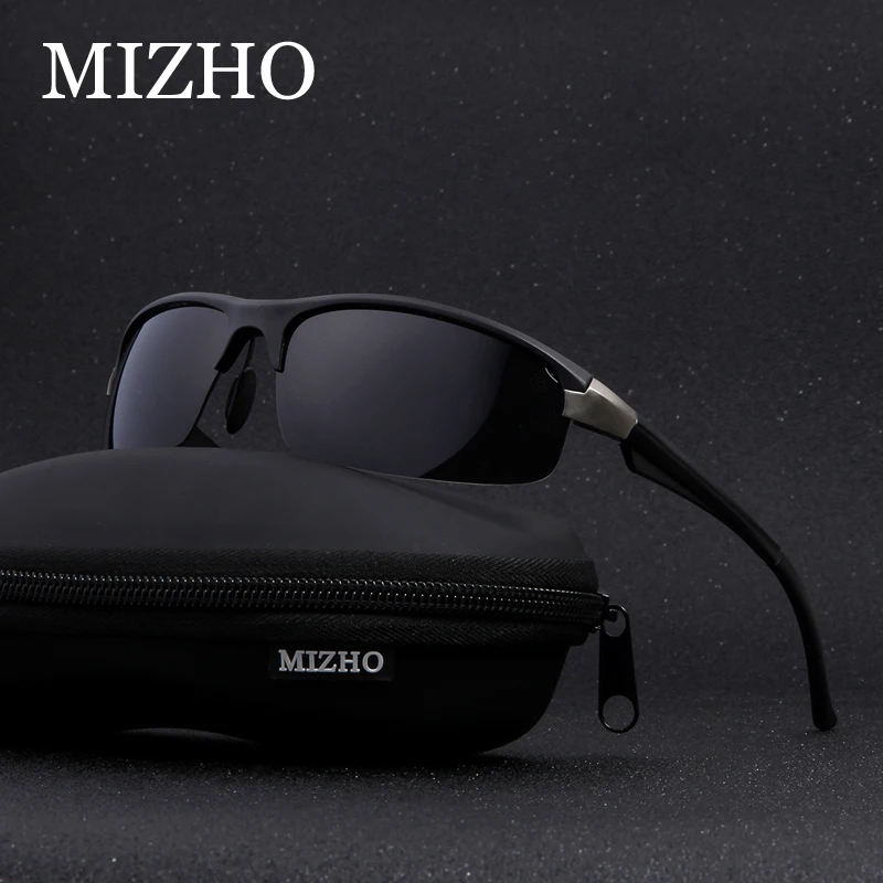 MIZHO антибликовые UV400 Oculos De Sol Masculino Безопасность Защита зрения алюминиевые мужские