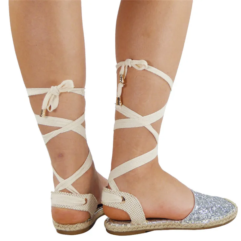 Женские сандалии в римском стиле босоножки золотого цвета на плоской подошве