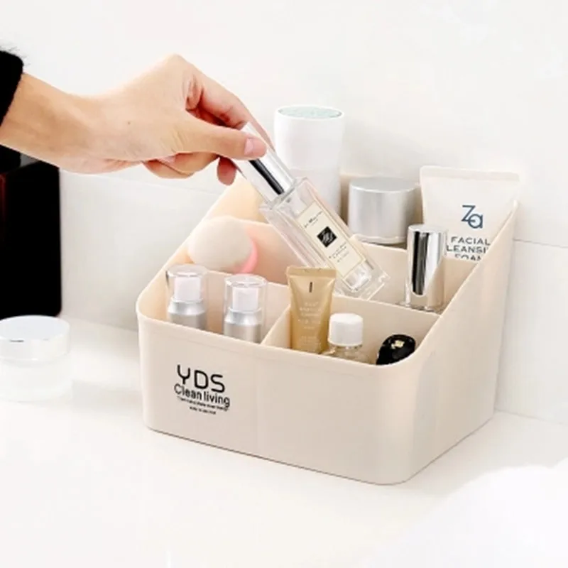 Storage Box Office Plastic Sosmetics Simple Desktop Rack Lipstick Remote Control Multifunction Bathroom Finishing | Дом и сад