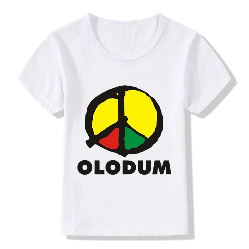 Детская футболка с логотипом OLODUM летняя в стиле ретро для мальчиков и девочек