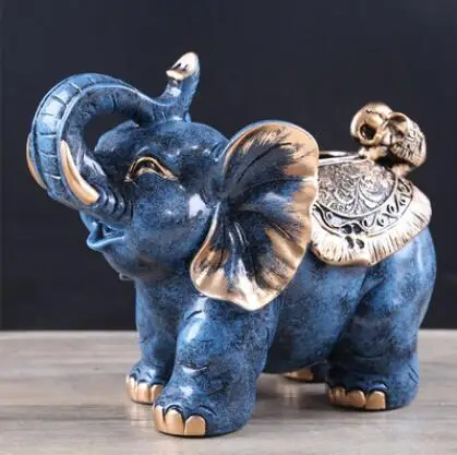 

Nordic Luxury Elephant Tissue Box Desktop Decoration Paper Napkin Storage Living Room Coffee Table Auspicious Ornaments 04311