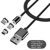 3 plug 1 cable NOHON 3 в 1 кабель для быстрой зарядки на магните для iPhone X 7 8 6 Xiaomi 4 Lighting 8 Pin Micro usb type C магнитные кабели для зарядки - Цвет: 3 plug 1 cable