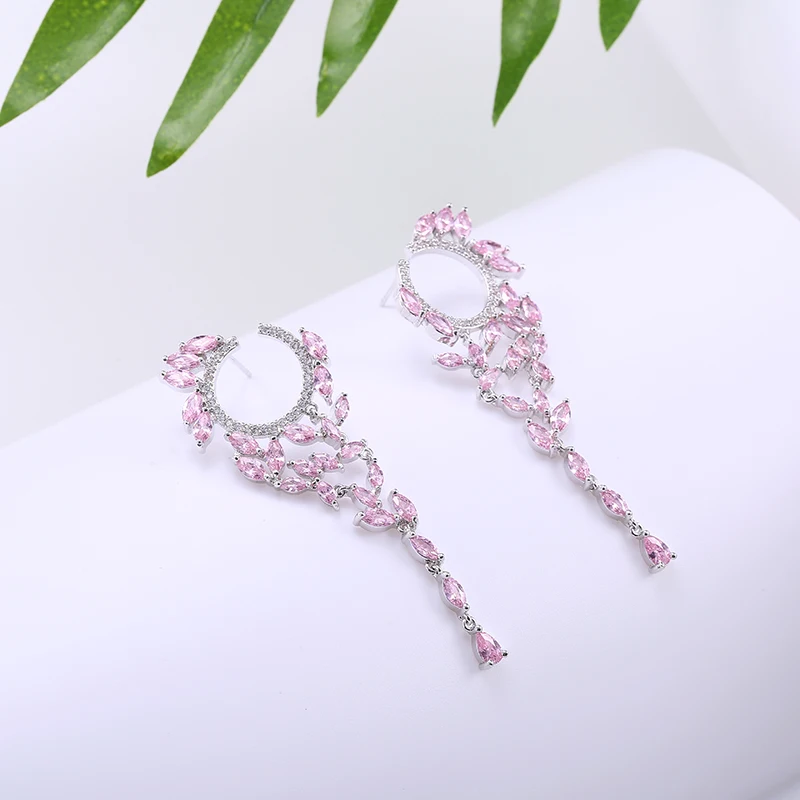 Женские серьги в форме цветка GAOLA элегантные конского глаза с фианитом ювелирные