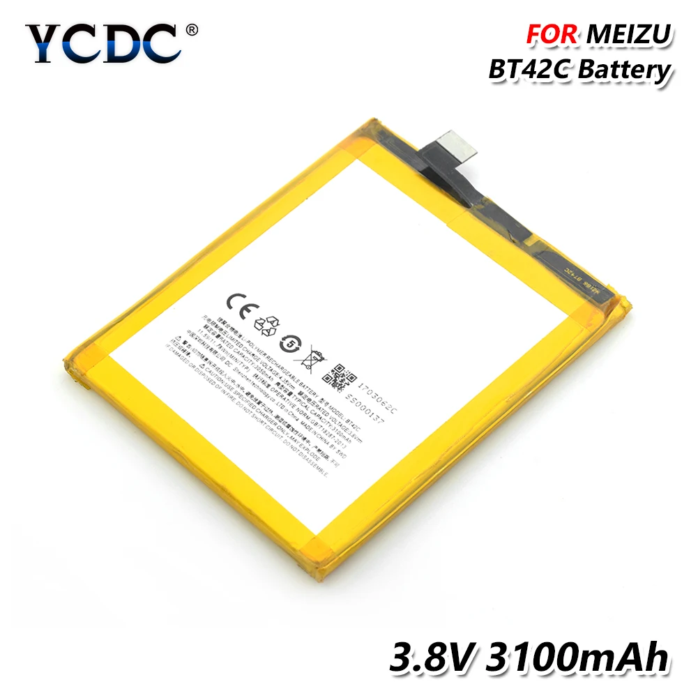 Горячая Распродажа оригинальная замена BT 42C BT-42C батарея BT42C для Meizu M2 Note Meilan Note 2 3100mAh