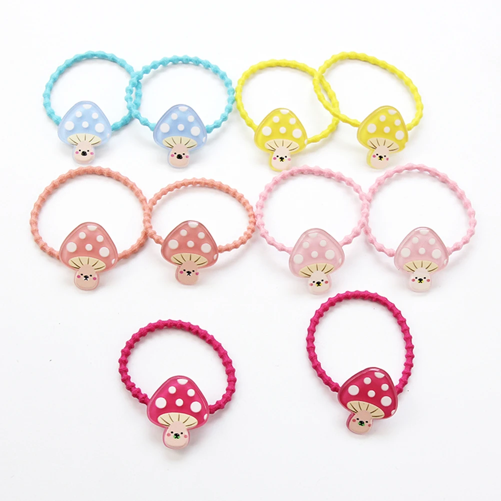 M MISM INS New Style Fruit Gum For Hair Girls Pendant Elastic Hair Bands Girls Ponytail Holders 10 Pieces\ Set Hair Accessories
