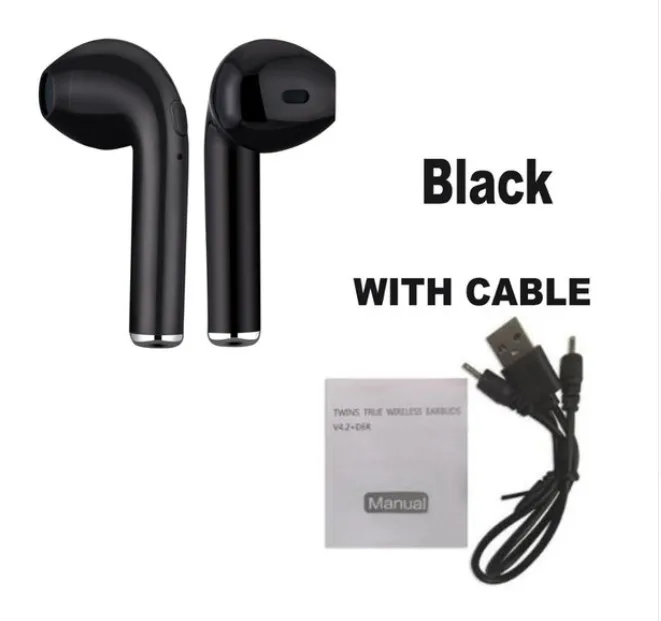 I7 i7s tws Bluetooth наушники Наушники Гарнитура Беспроводные с микрофоном для iphone xiaomi