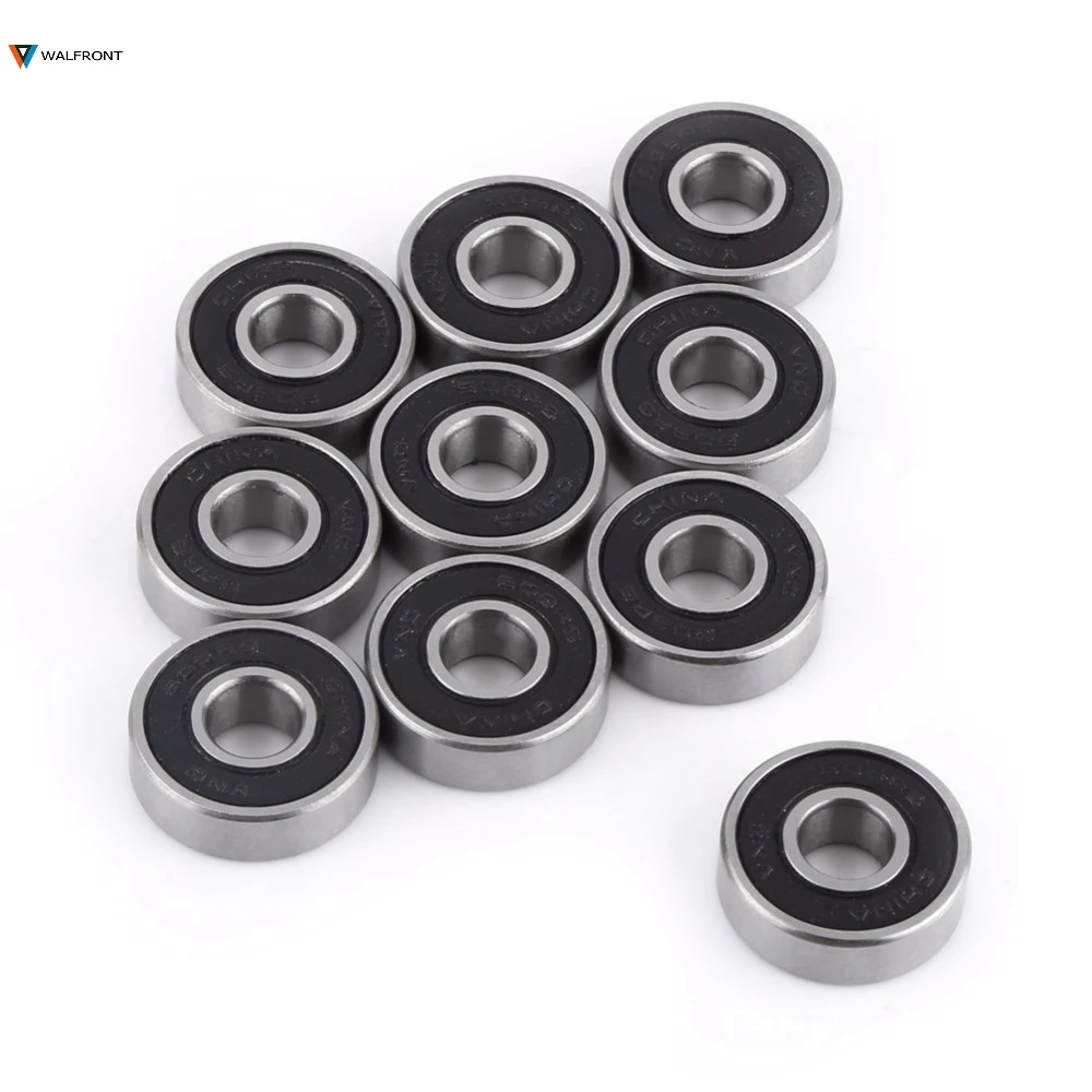 10 шт. 608 2RS упорные шариковые подшипники ABEC 5 8X22X7mm шарикоподшипники для скейтборда