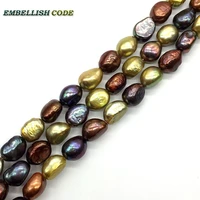 diy pearl beads on sales blue coffee golden yellow 10mm pearls teardrop shape strand about 36pcslot natural freshwater pearls