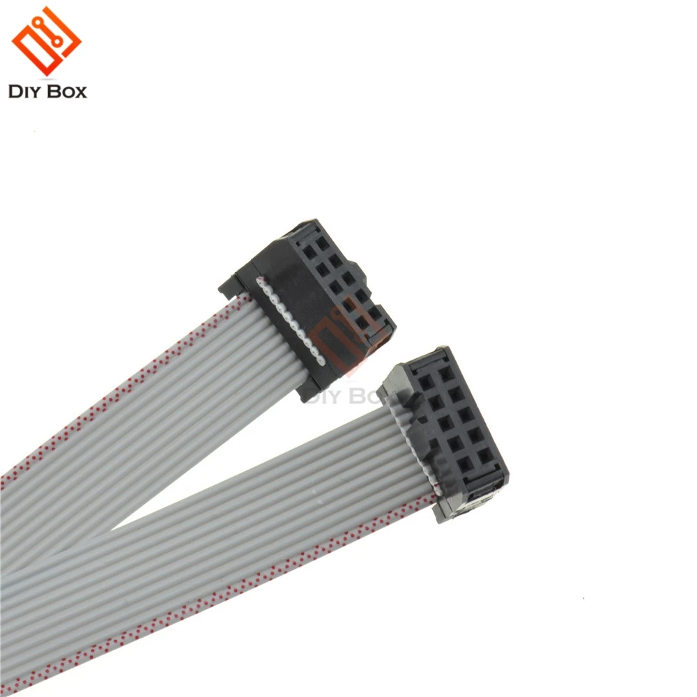 10pcs Cable Ribbon 70CM 10 Pin USB ASP ISP JTAG AVR wire 10P IDC Flat DATA 2.54mm Connector | Электроника