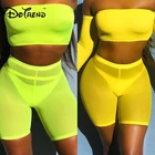 Женские сетчатые Прозрачные шорты, сексуальные прозрачные шорты для женщин, Клубная одежда с высокой талией, спортивные брюки, байкерские облегающие уличные шорты