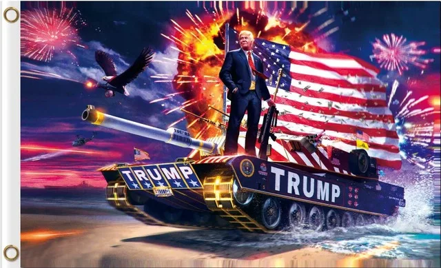 Бесплатная доставка 3 х 5 футов цифровой печати Дональд Трамп на бак флаг баннер с