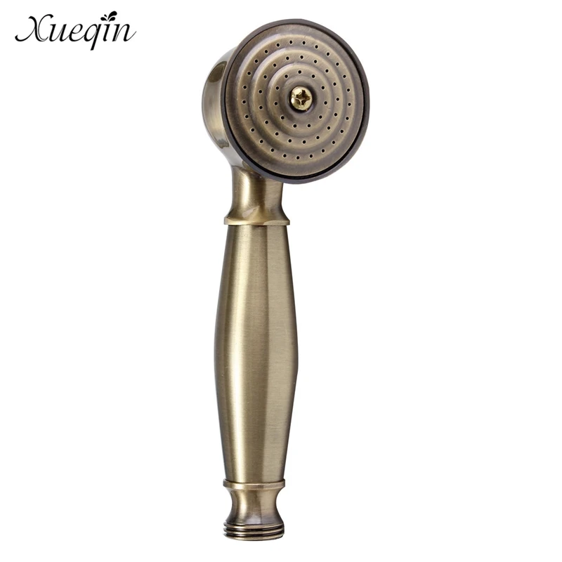 Green Bronze Xueqin Медный Ретро водосберегающий все медные ручные для Ванной Душа кран спрей деревенский стиль ванная душевая головка - Цвет: Green Bronze