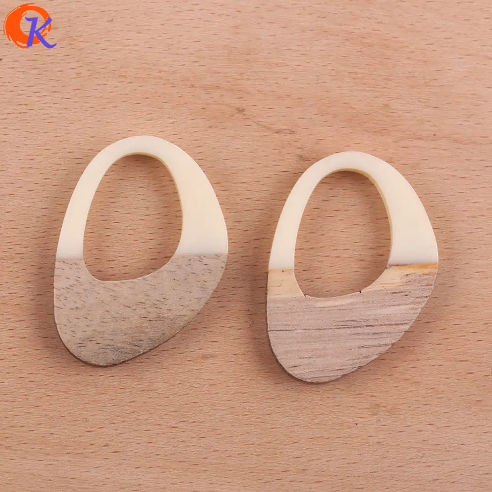 

Cordial Design 30Pcs 28*38MM Jewelry Accessories/Natural Wood & Resin/DIY Earrings Making/Drop Shape/Hand Made/Earring Findings