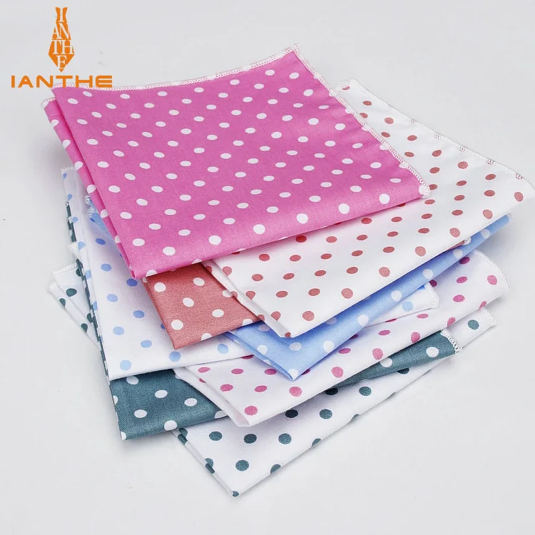 Новинка 2018 мужская мода хлопковые карманные квадраты в горошек для мужчин