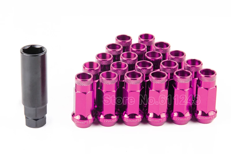 Гонки 20 шт. расширенными Колес Тюнер гайки Open End M12x1.5/M12x1.25 Авто Сталь ЖЕЛУДЬ Rim Расширенный Гонки Луг гайки с одним из ключевых