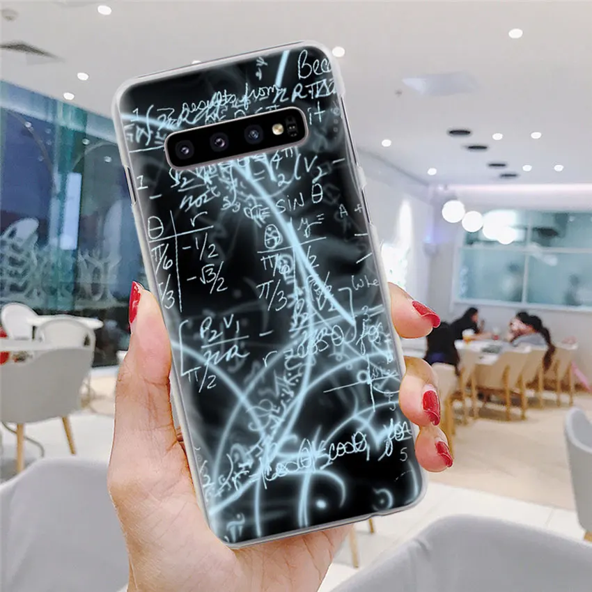 Математика formul Математика E = mc2 чехол для телефона samsung Galaxy S10e S10 Plus S7 S8 S9 Plus Note 8 9 M10 M20 M30 жесткий чехол Coque