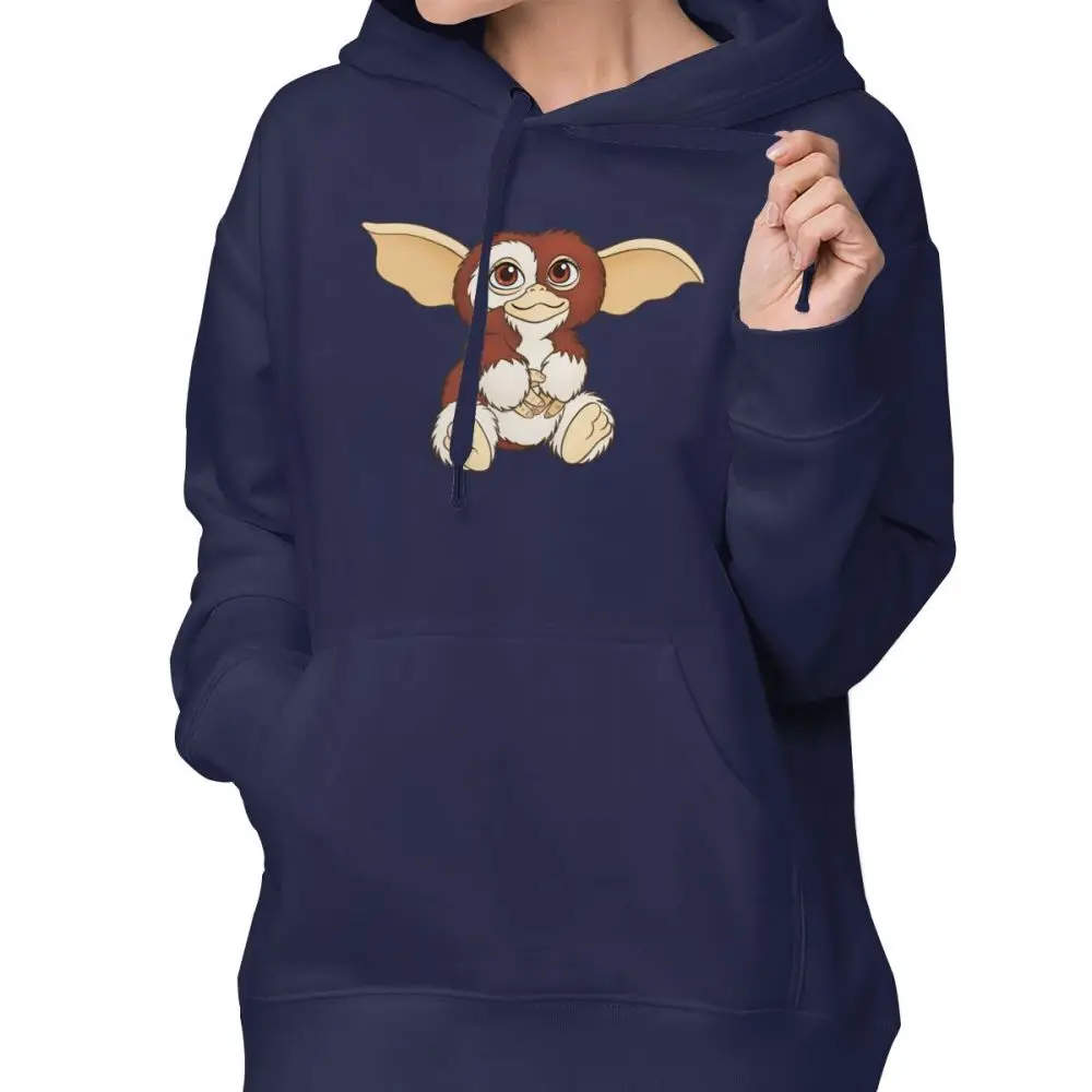 Mogwai Gremlins Толстовка Gizmo толстовки уличная хлопковая толстовка женская Kawaii с длинным рукавом Графический негабаритный серый пуловер Толстовка - Цвет: Тёмно-синий