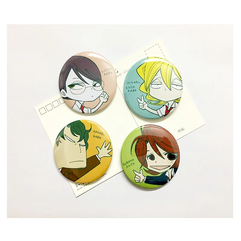 1 шт. 58 мм Yaoi Fan Fujoshi Doukyusei Sajo hikaru sajo Kusa Kabe Aoto Sorano Queer значок брошь сумка ткань|badge