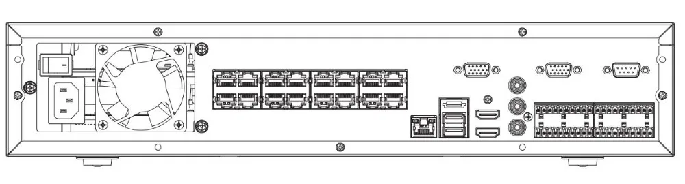 Dahua POE NVR NVR5816-16P-4KS2E NVR5832-16P-4KS2E 16/32/64 канала 2U 16PoE 4K &amp H.265 Pro сетевой видеорегистратор |