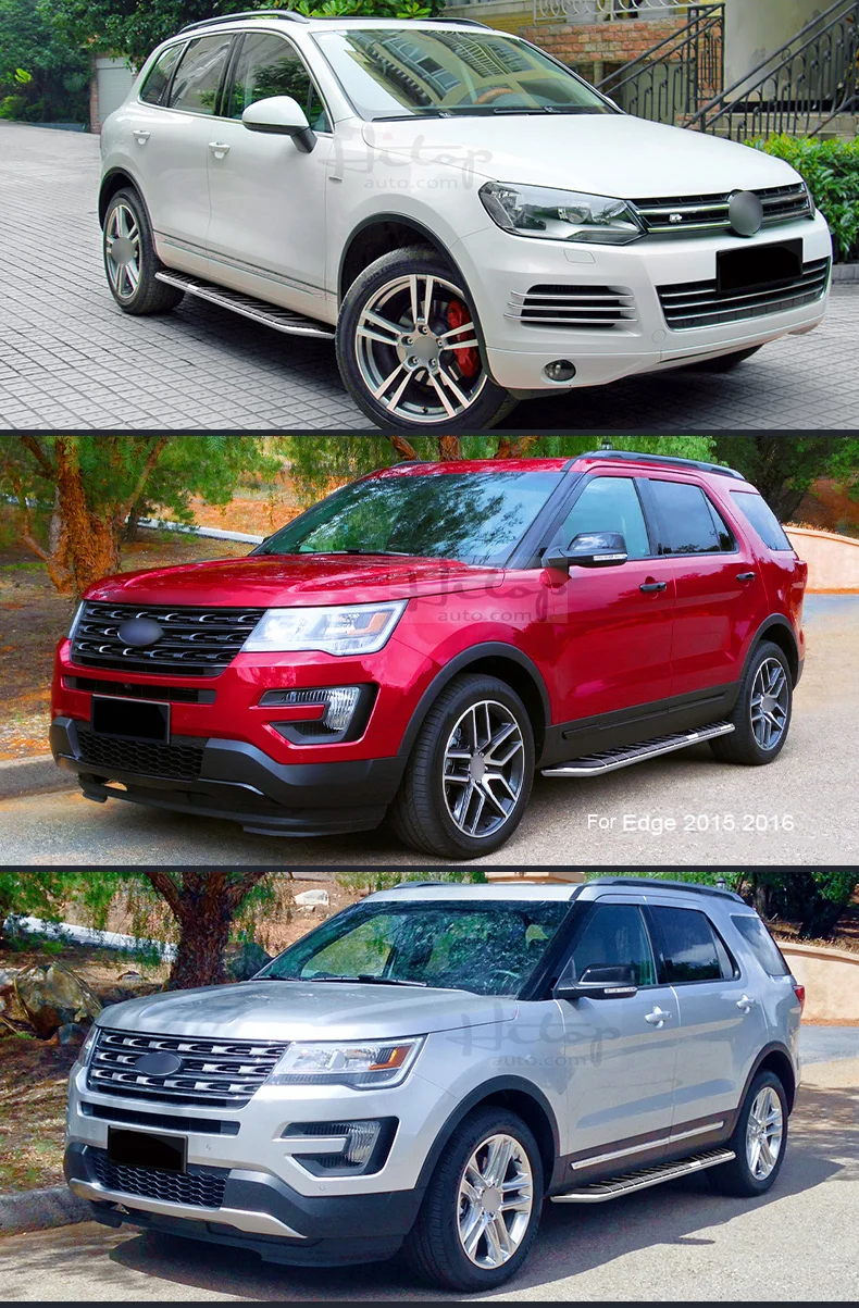 Для VW Touareg/Edge/RX /JCUV/Journey running board side step nerf bar с светодиодный светильник очень
