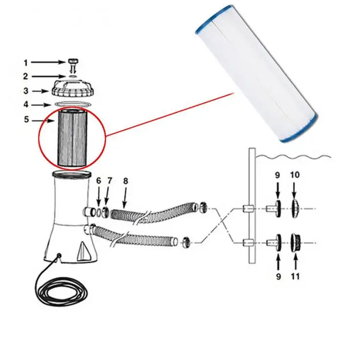 Насос для бассейна фильтр картридж для Fedoo Unicel Pleatco Filbur C-4326 PRB25IN FC-2375 LE66
