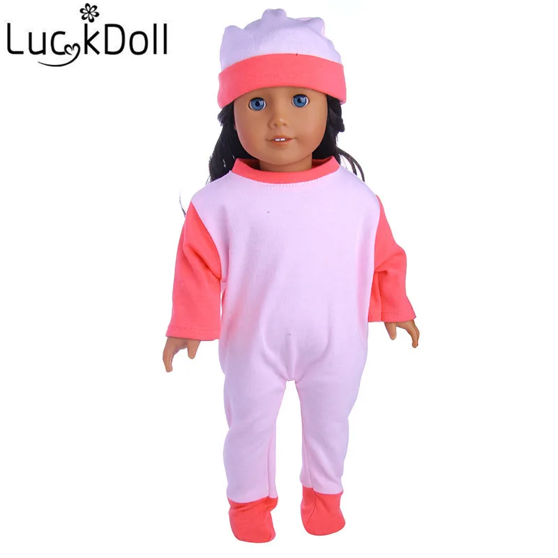 LUCKDOLL7Sets различных стилей пижамы подходят 18 дюймов Американский 43 см BabyDoll одежда аксессуары, игрушки для девочек, поколение, подарок