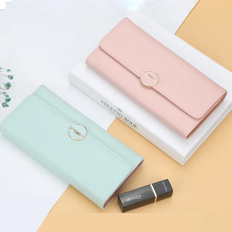 Новый Модный женский кошелек из мягкой кожи с геометрическим рисунком женские