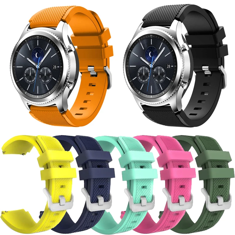 Ремешок силиконовый для Galaxy Watch 46 мм Gear S3 Frontier 22 мм|Ремешки часов| |