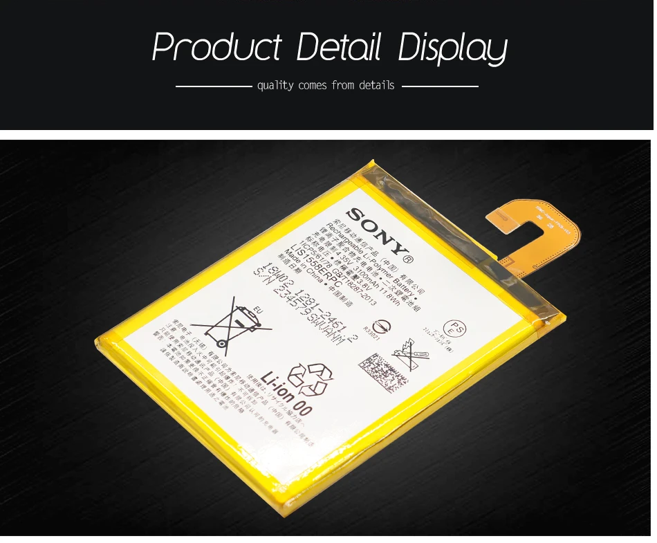 Sony LIS1558ERPC телефон Батарея 3100 мА-ч для sony Xperia Z3 L55T L55U D6653 D6603 D6633 D5803 D5833 D6616 D6708 Batteria
