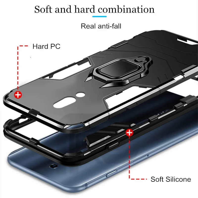 For VIVO Y19 Case Ring Holder Armor Bumper Back Cover U3 2019 Phone Finger Fundas | Мобильные телефоны и аксессуары