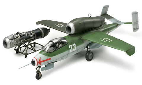 Tamiya 1/48 61097 немецкий набор модели Heinkel HE162 A2 Саламандра|Детали и аксессуары| |