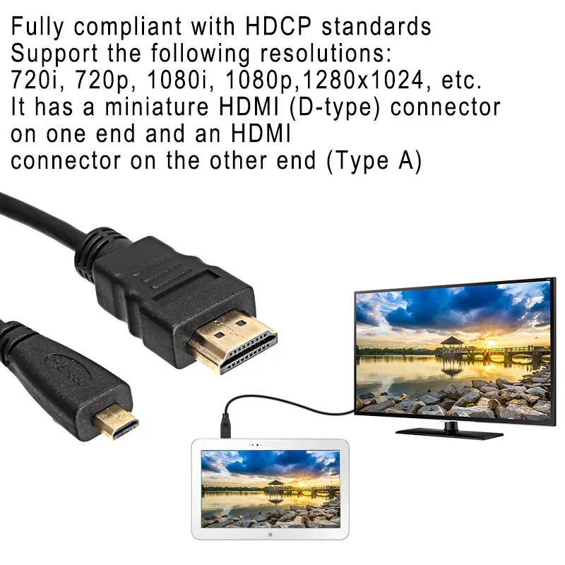 Микро HDMI к HDTV конвертер кабель папа мужчине Аксессуары для мобильных телефонов