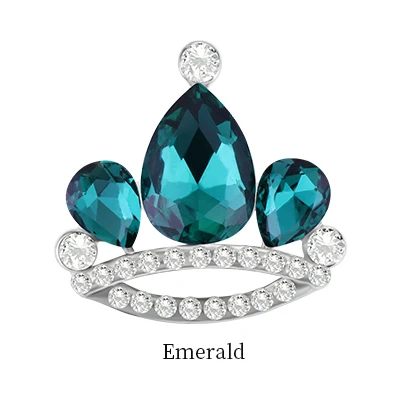 Emerald Стразы из блестящего сплава с кристаллами в форме короны, стразы для шитья, аксессуары для одежды для украшения, сделай сам для одежды, тканевые наклейки - Цвет: Emerald