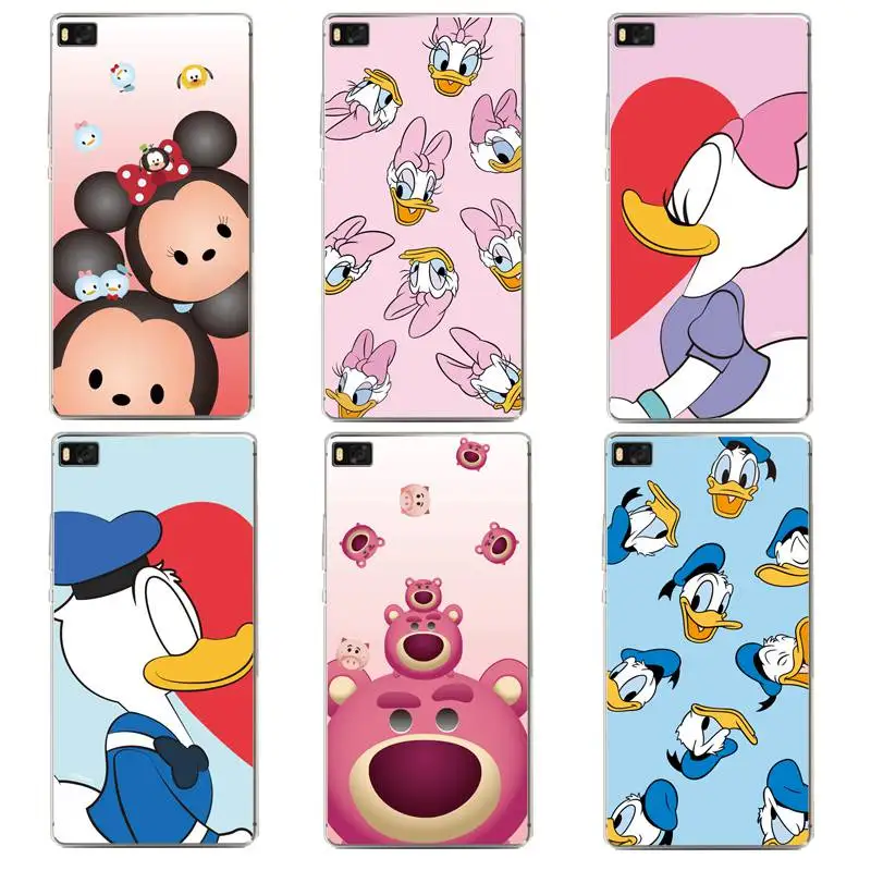 Duck Soft Clear TPU Phone Case For huawei P10plus P8 P9lite honor 3c 4c 6a 7 8 9 5c Coque Micky Silicone Cover Free Shipping | Мобильные