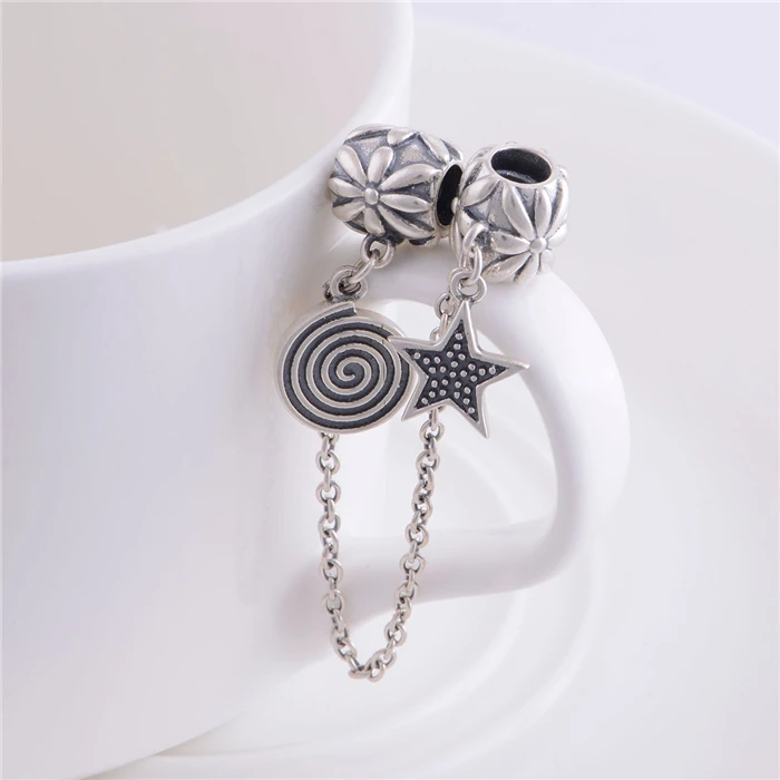 Lifetime Use 100% Solid 925 Sterling Silver Safety Chain 8CM compatible with pandora Bracelets Accessories SF005 | Украшения и
