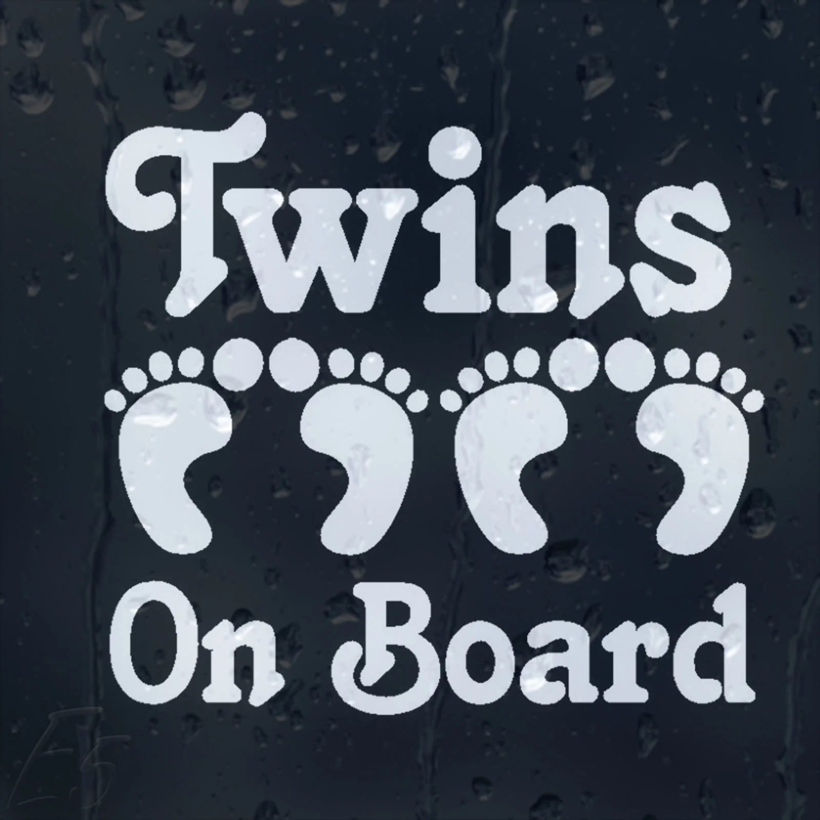 Виниловая наклейка на окно 15x13см с забавным принтом Twins On Board|Наклейки для