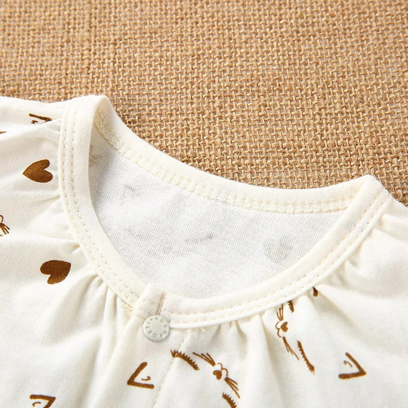 Mohocako естественно Цветной хлопок летняя одежда для новорожденных Детские