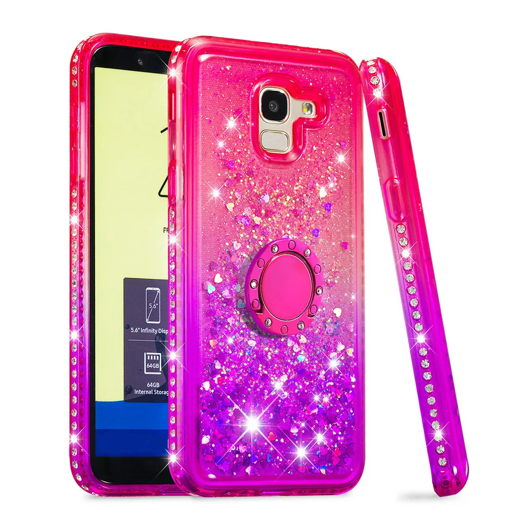 Quicksand bling Phone Case For Samsung Galaxy J6 2018 European version Cover TPU Back |