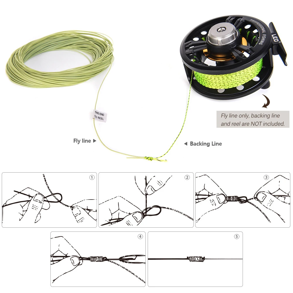 LEO 4F/5F/6F/7F/8F 100FT Fly Line Вес вперед плавающая рыболовная леска для ловли карпа Pesca|fishing