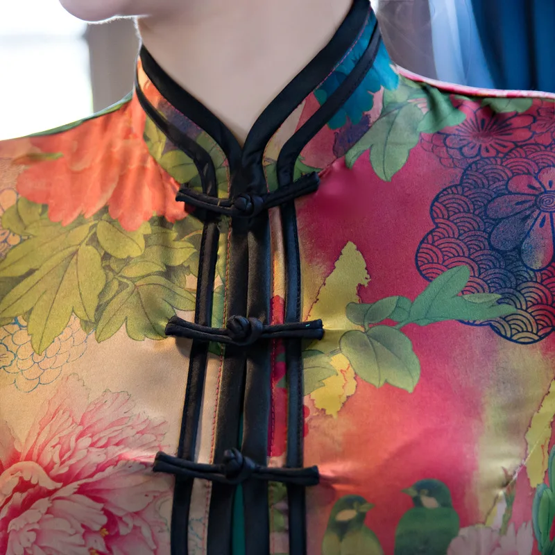 2017 New Arrival Viet Nam Style Twinset Ladies' Chinese Long Cheong-sam Vietnam Ao Dai Dresses Club Dress M L XL XXL XXXL 0422 | Женская