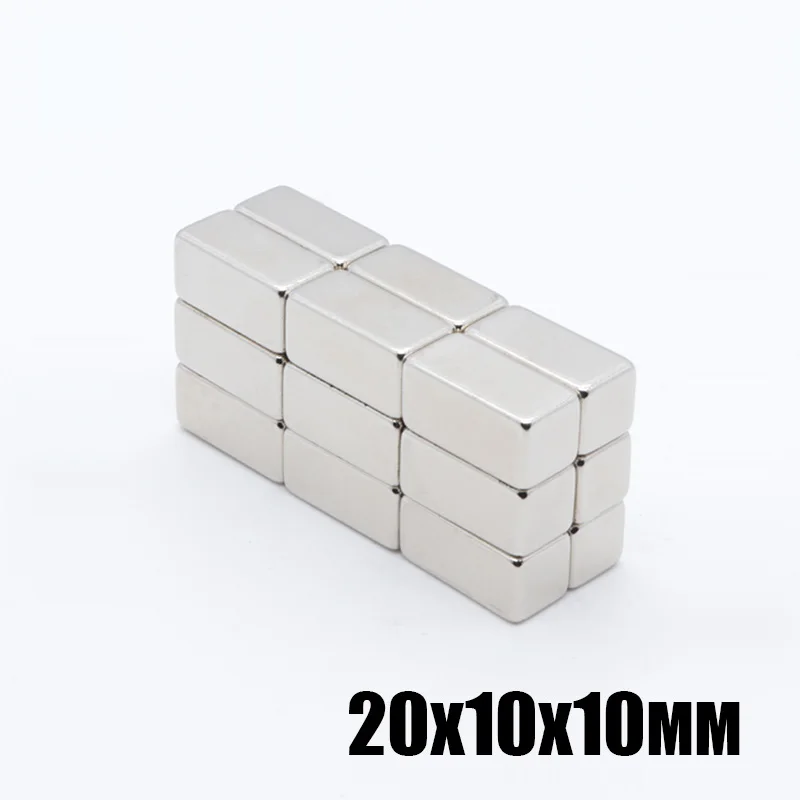 20pcs 20x10x10 mm N35 NdFeB neodymium magnet Small square block power Strong magnets 20*10*10mm Rare Earth permanent Magnet |