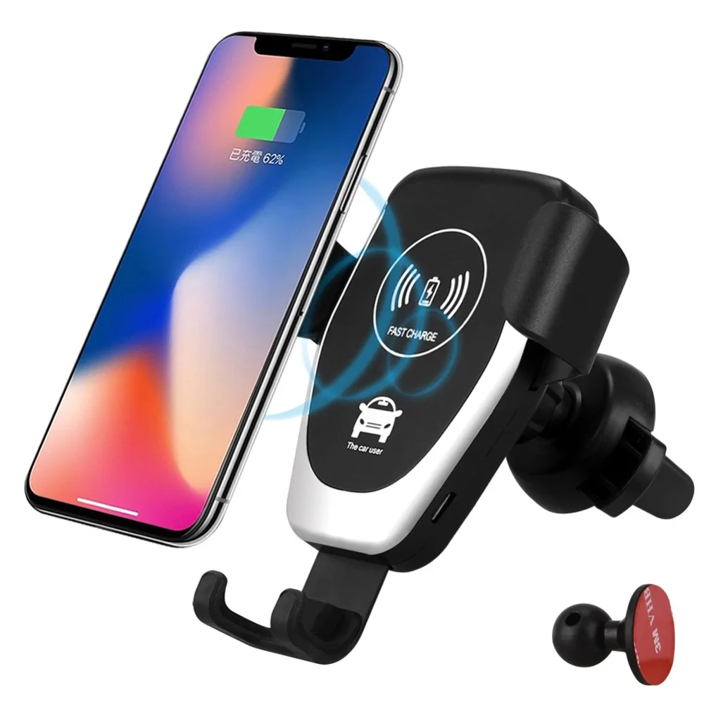 10 Вт Беспроводное зарядное устройство для iPhone XS Max X XR 8 Plus автомобильное крепление