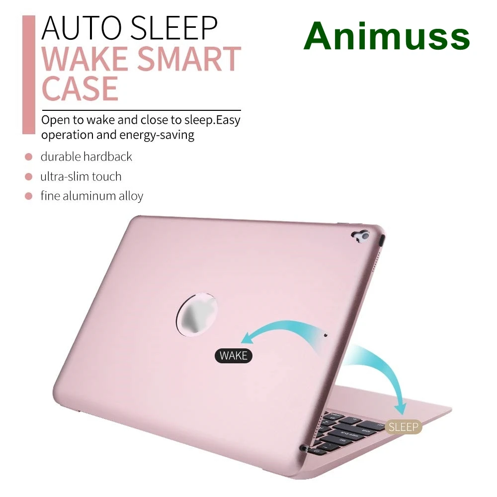 Чехол с клавиатурой для iPad Pro 12 9 2017 (2nd Gen)/2015 (1st Gen) ANIMUSS защитный ультратонкий