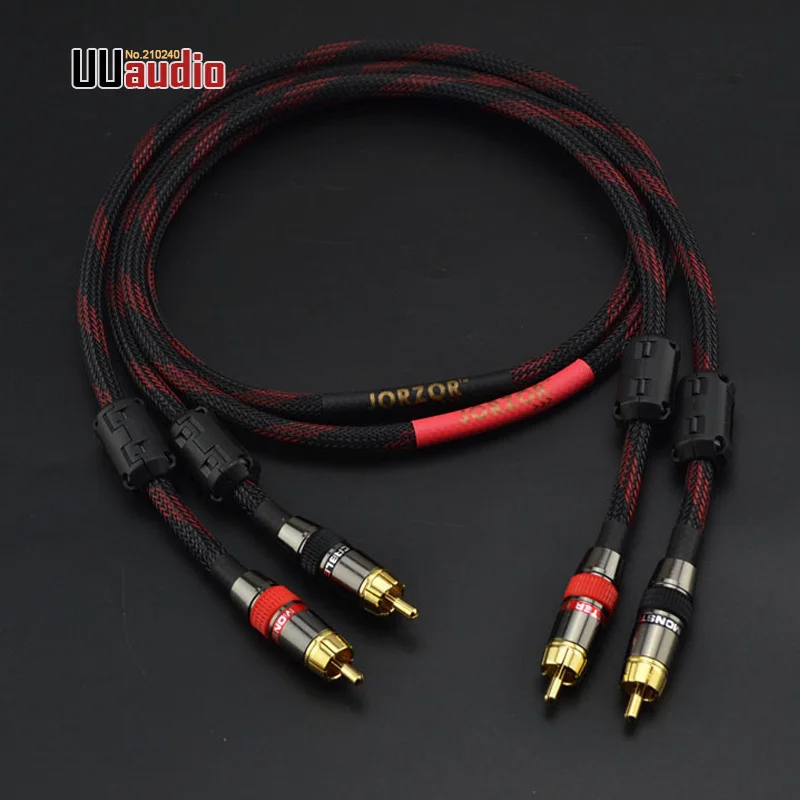 U70 1 пара HiFi RCA кабель цифровой аудио с двойным магнитным кольцом|digital audio cable|hifi rca