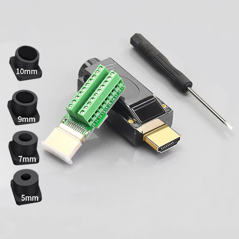 Разъем для сварочной головки HDMI оболочка из алюминиевого сплава позолоченное