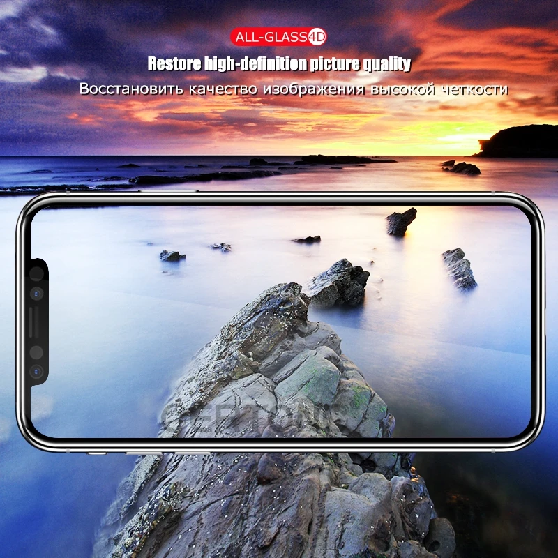2.5D полное покрытие закаленное стекло для iPhone XS MAX XR 7 8 Plus SE Защитная пленка экрана X
