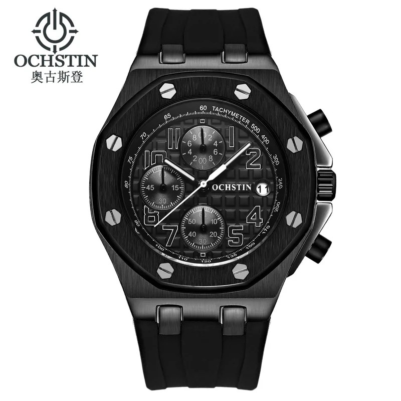 OCHSTIN многофункциональные 6-штырьковые мужские часы водонепроницаемые кварцевые